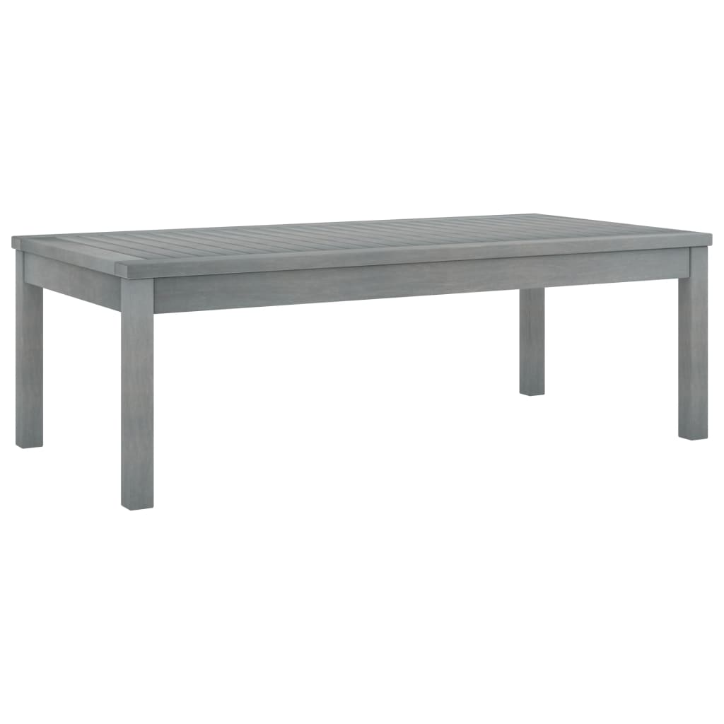 vidaXL Set mobilier grădină cu pernă, 5 piese, gri, lemn masiv acacia