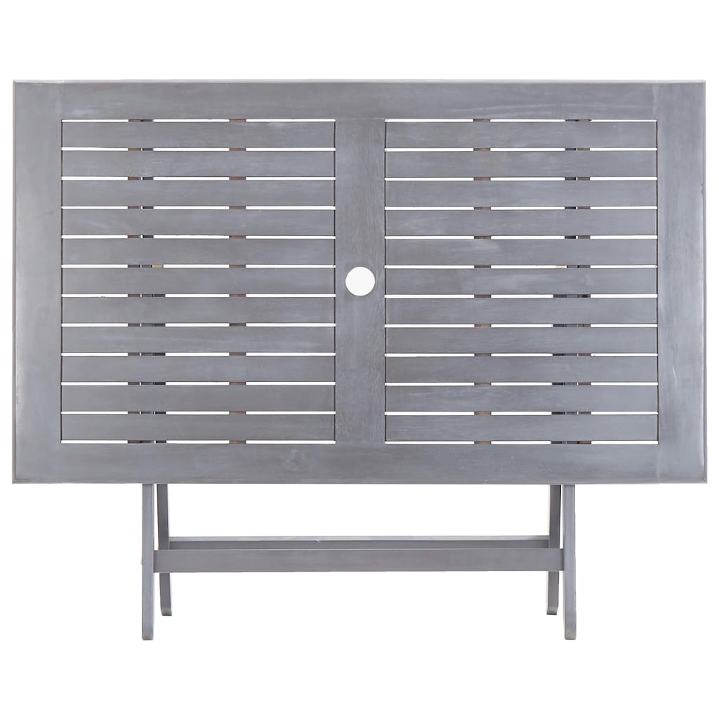 vidaXL Set mobilier de grădină, 7 piese, gri, lemn masiv de acacia