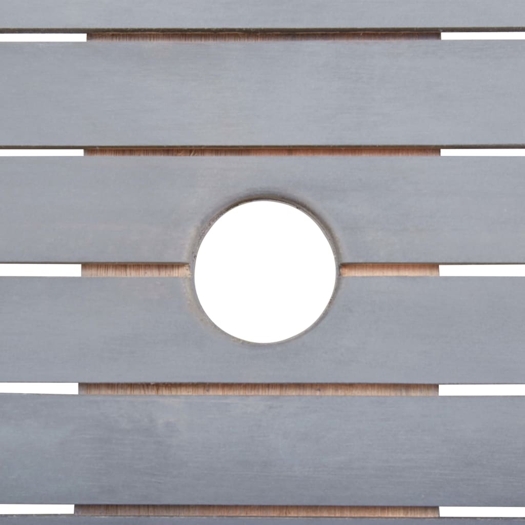 vidaXL Set mobilier de grădină, 7 piese, gri, lemn masiv de acacia