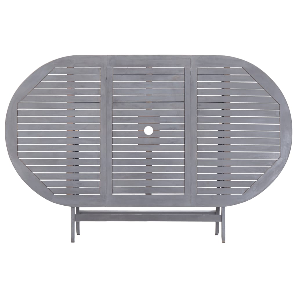 vidaXL Set mobilier de grădină, 9 piese, gri, lemn masiv de acacia vidaXL Set mobilier de grădină, 9 piese, gri, lemn masiv de acacia