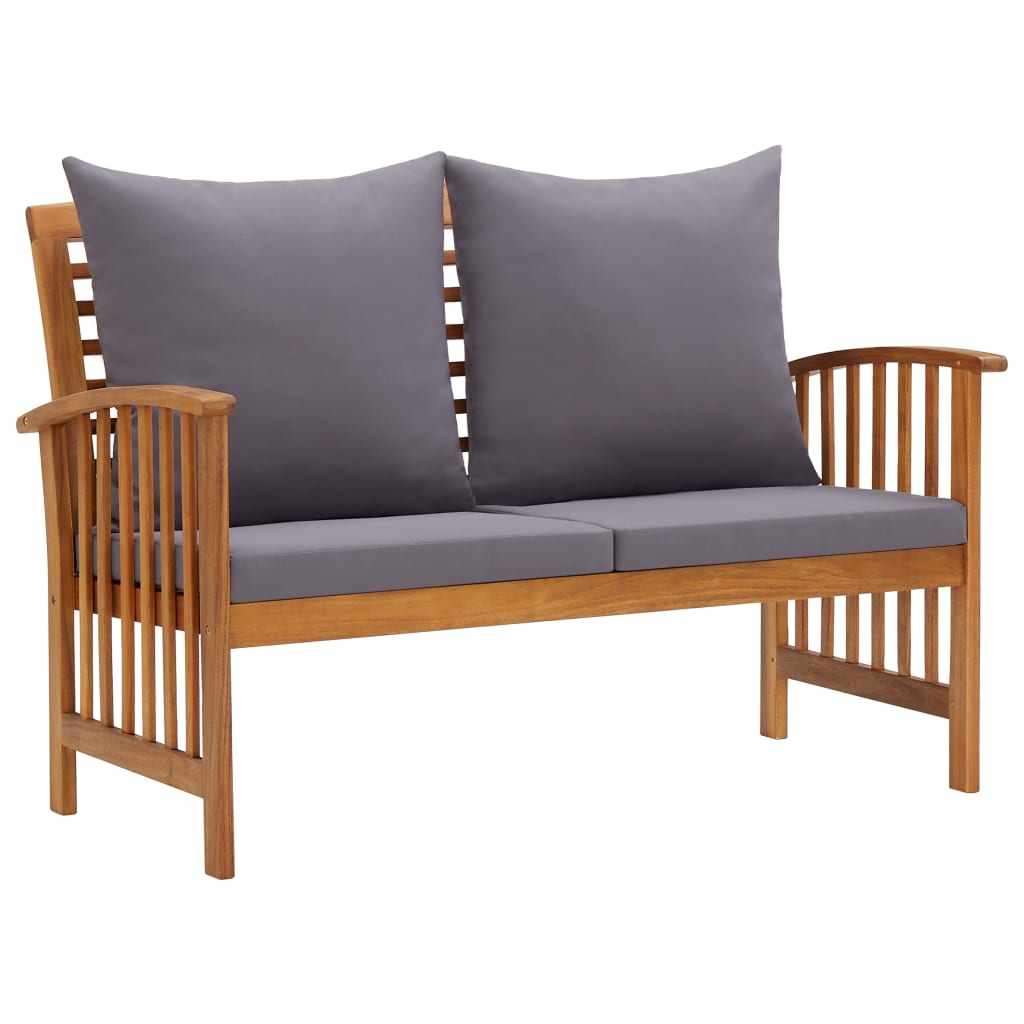 vidaXL Set mobilier grădină cu perne, 5 piese, lemn masiv de acacia
