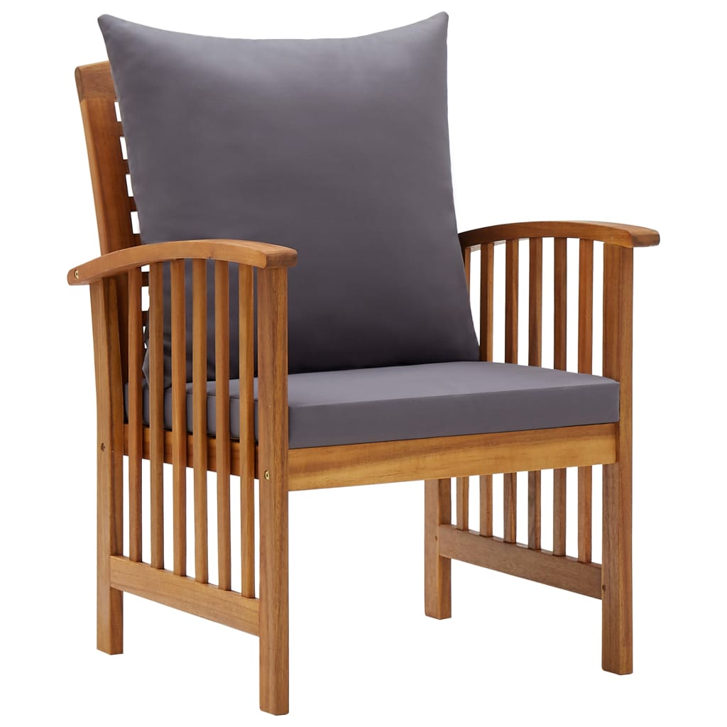 vidaXL Set mobilier grădină cu perne, 5 piese, lemn masiv de acacia