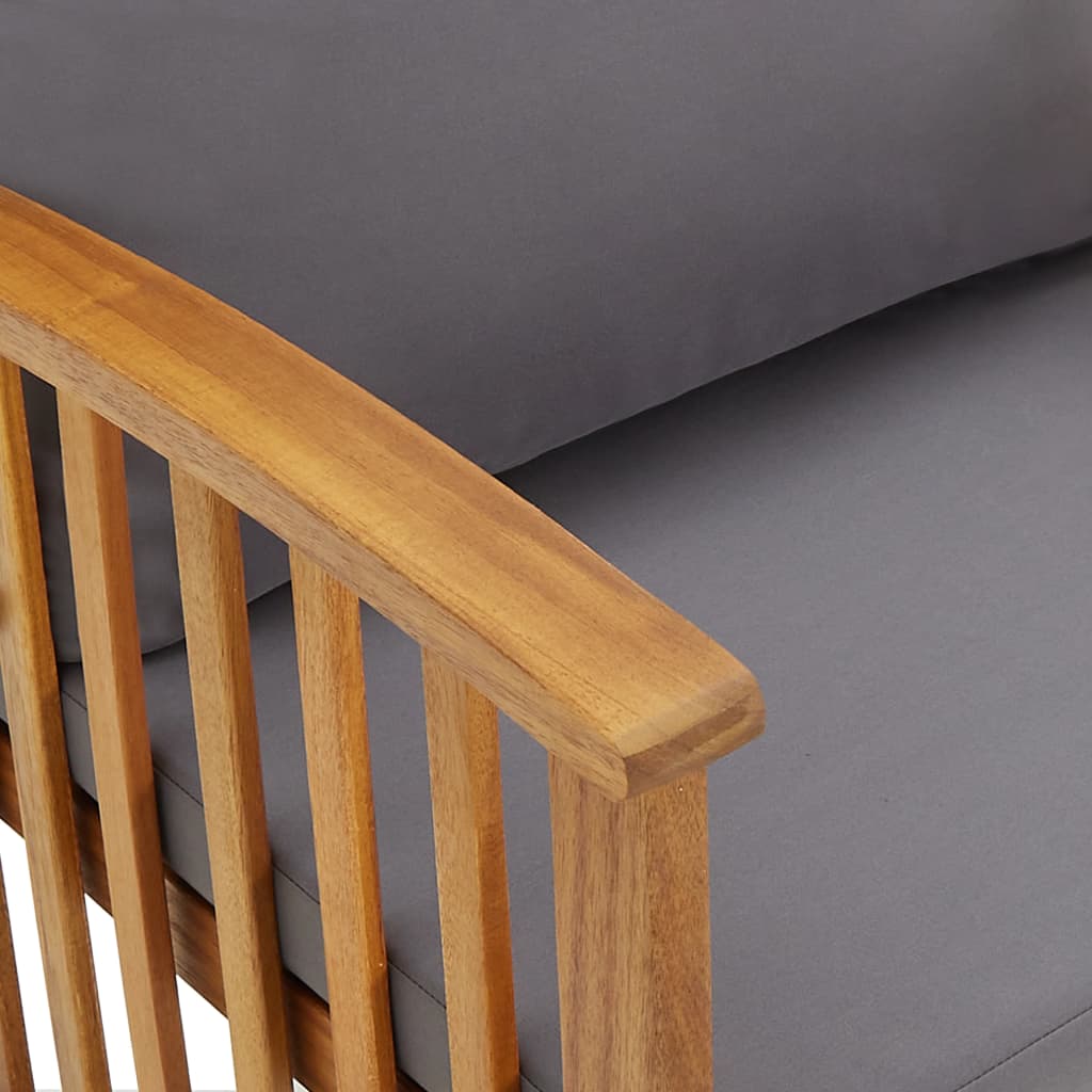vidaXL Set mobilier grădină cu perne, 5 piese, lemn masiv de acacia