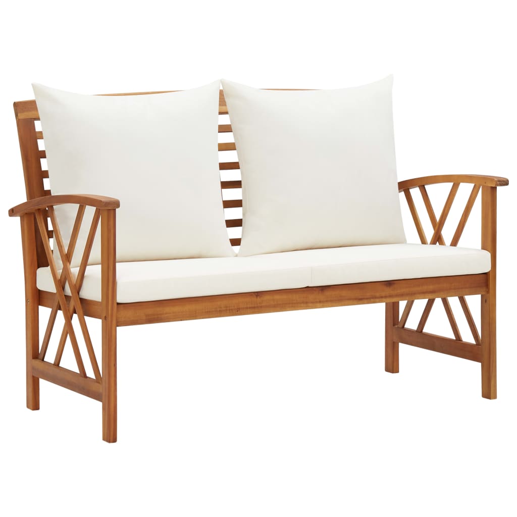 vidaXL Set mobilier grădină cu perne, 3 piese, lemn masiv de acacia