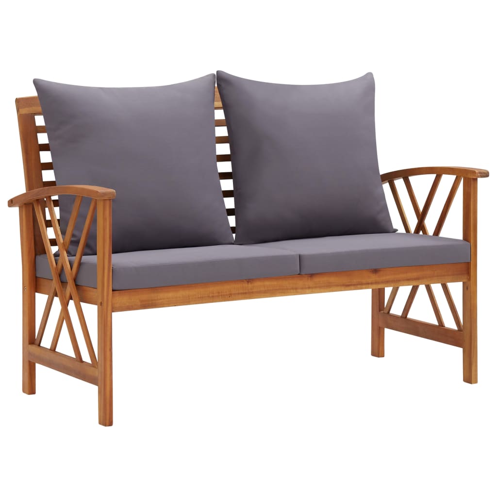 vidaXL Set mobilier grădină cu perne, 3 piese, lemn masiv de acacia