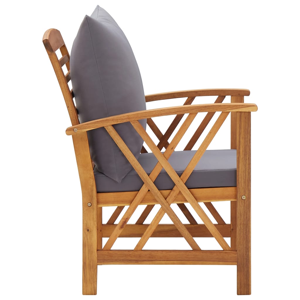 vidaXL Set mobilier grădină cu perne, 5 piese, lemn masiv de acacia