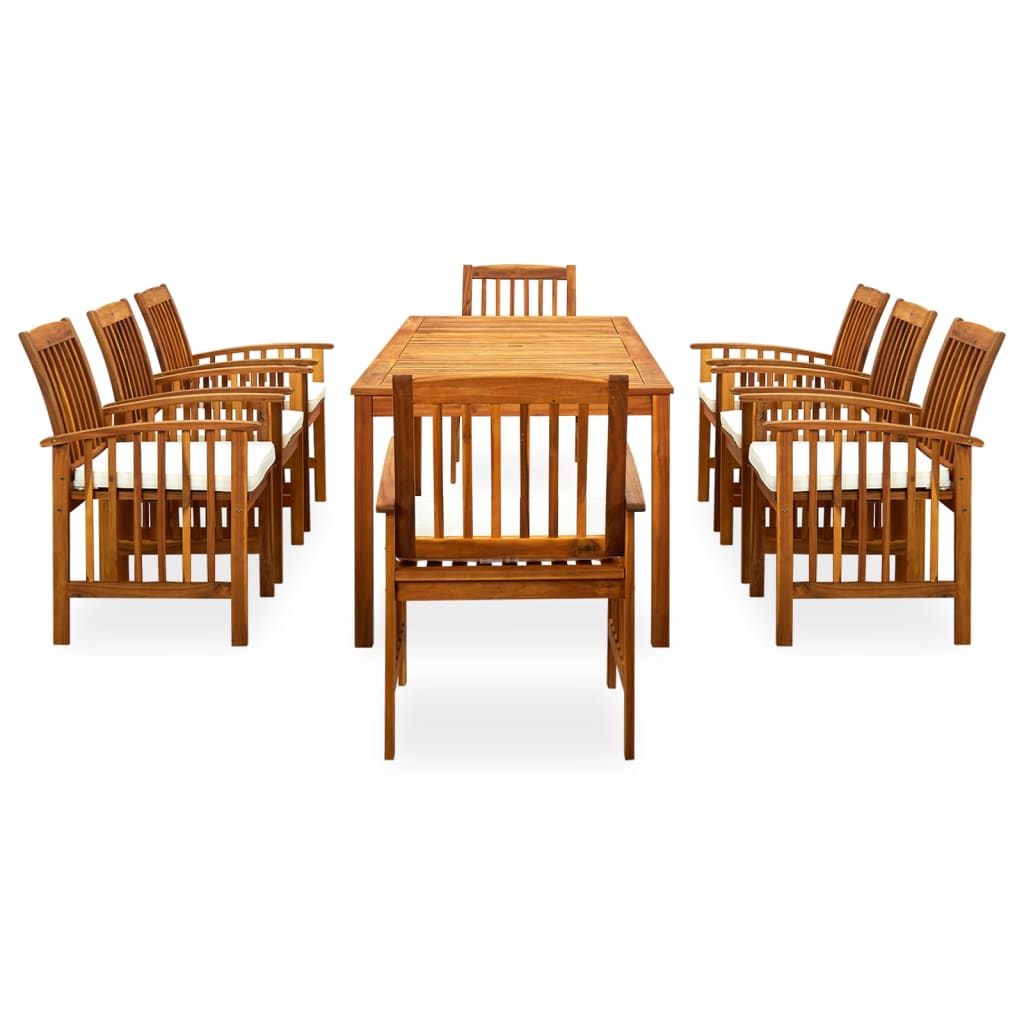 vidaXL Set mobilier de grădină cu perne, 9 piese, lemn masiv acacia vidaXL Set mobilier de grădină cu perne, 9 piese, lemn masiv acacia