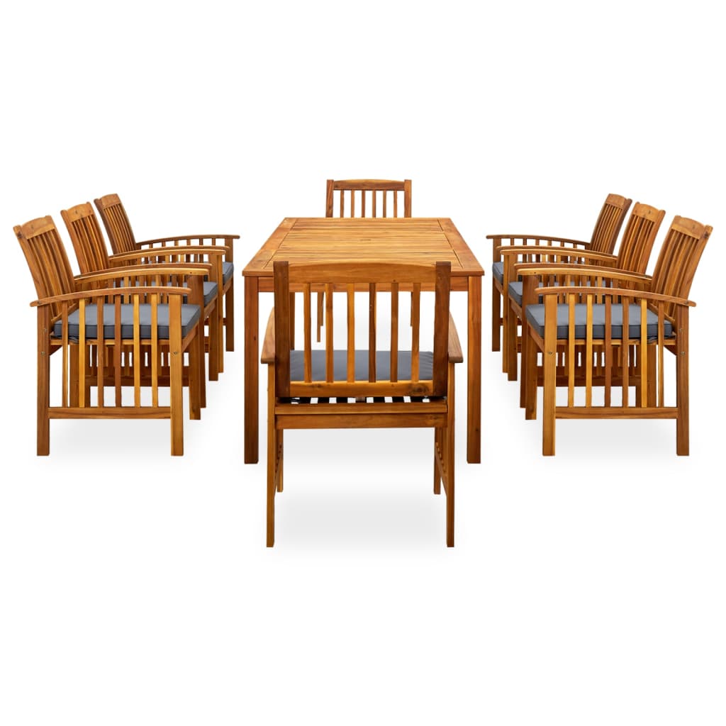 vidaXL Set mobilier de grădină cu perne, 9 piese, lemn masiv acacia vidaXL Set mobilier de grădină cu perne, 9 piese, lemn masiv acacia