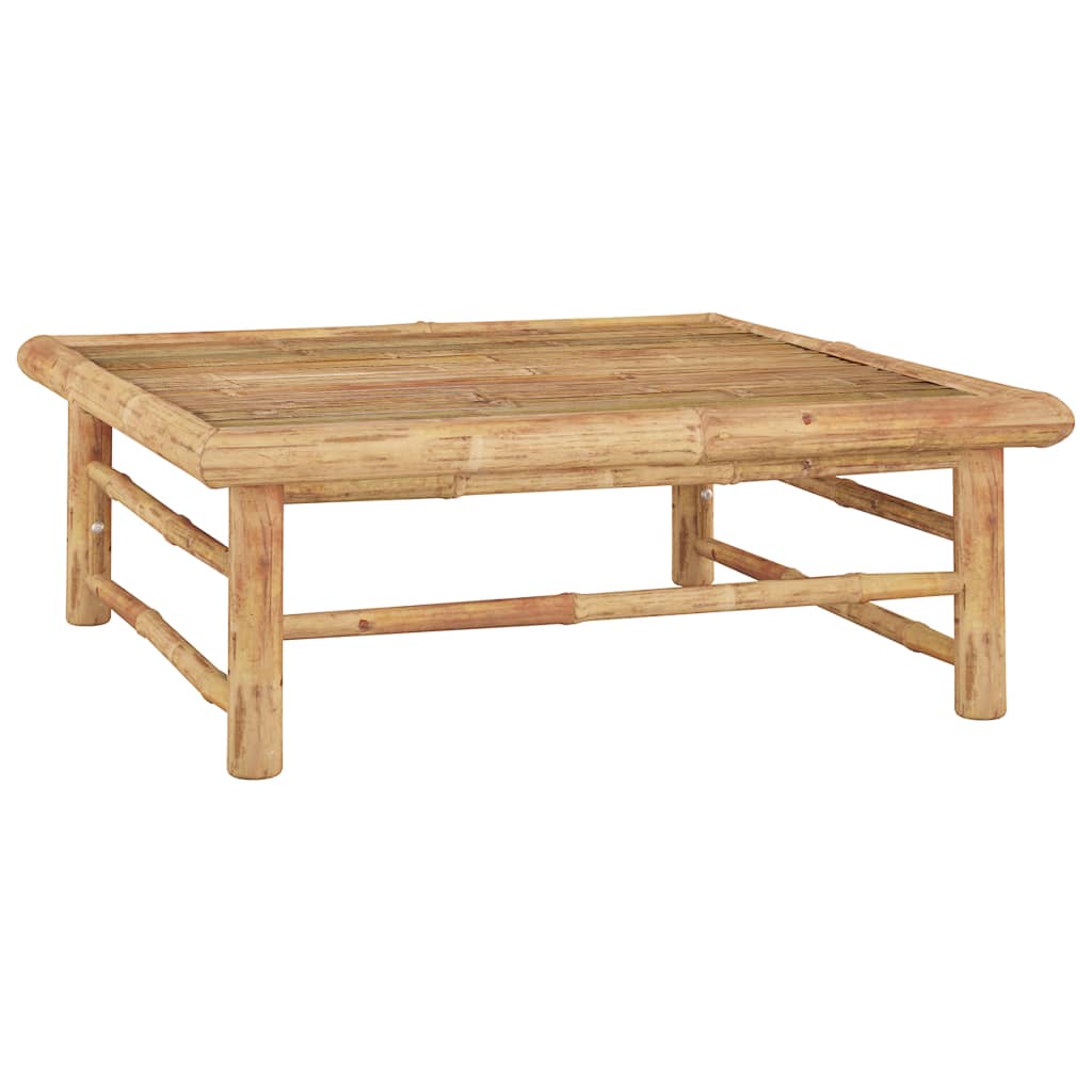 vidaXL Set mobilier de grădină, cu perne alb crem, 3 piese, bambus vidaXL Set mobilier de grădină, cu perne alb crem, 3 piese, bambus