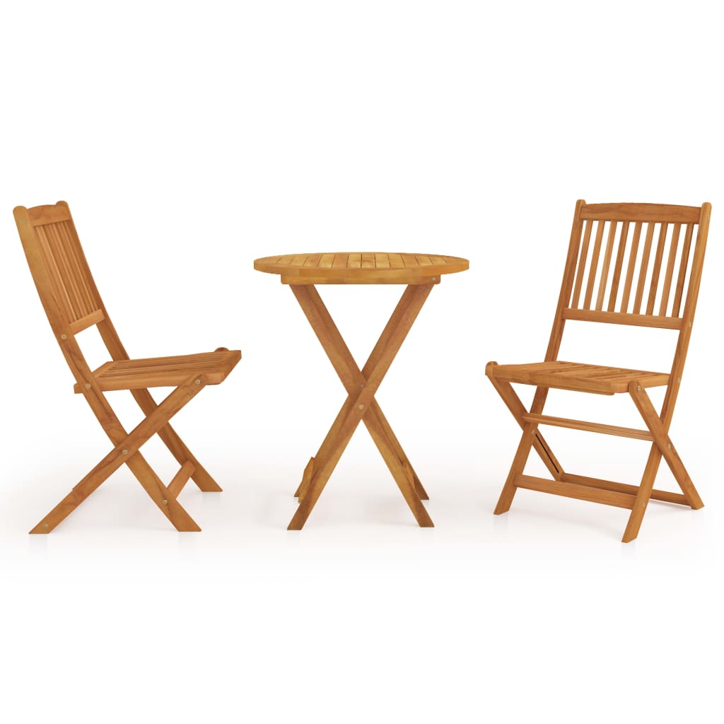 vidaXL Set mobilier grădină pliabil, 3 piese, lemn masiv acacia vidaXL Set mobilier grădină pliabil, 3 piese, lemn masiv acacia