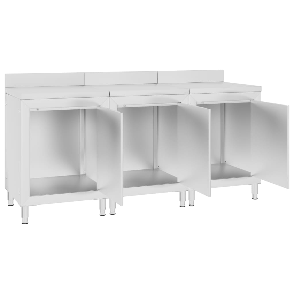 vidaXL Dulap blat de lucru comercial 180x60x96 cm oțel inoxidabil vidaXL Dulap blat de lucru comercial 180x60x96 cm oțel inoxidabil