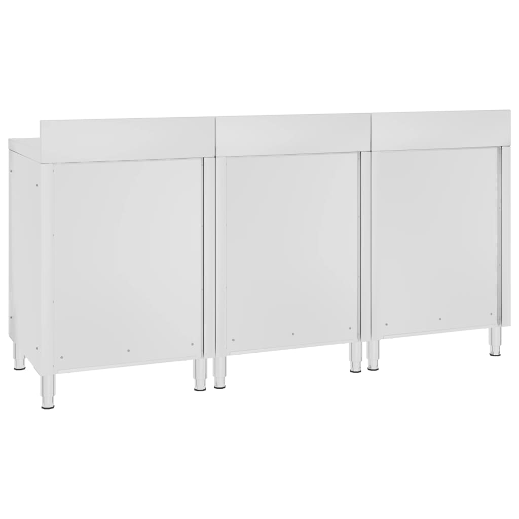 vidaXL Dulap blat de lucru comercial 180x60x96 cm oțel inoxidabil vidaXL Dulap blat de lucru comercial 180x60x96 cm oțel inoxidabil