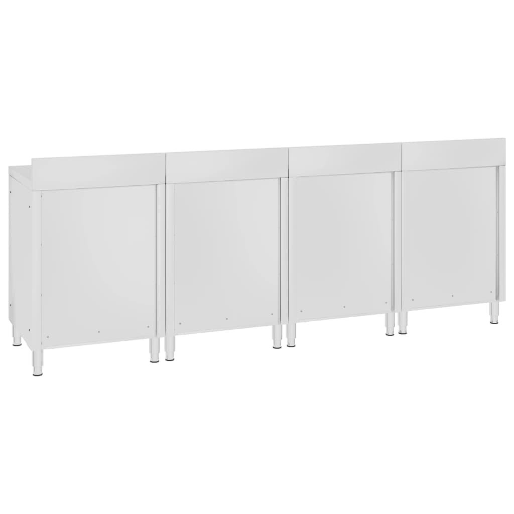 vidaXL Dulap comercial blat de lucru 240x60x96 cm, oțel inoxidabil