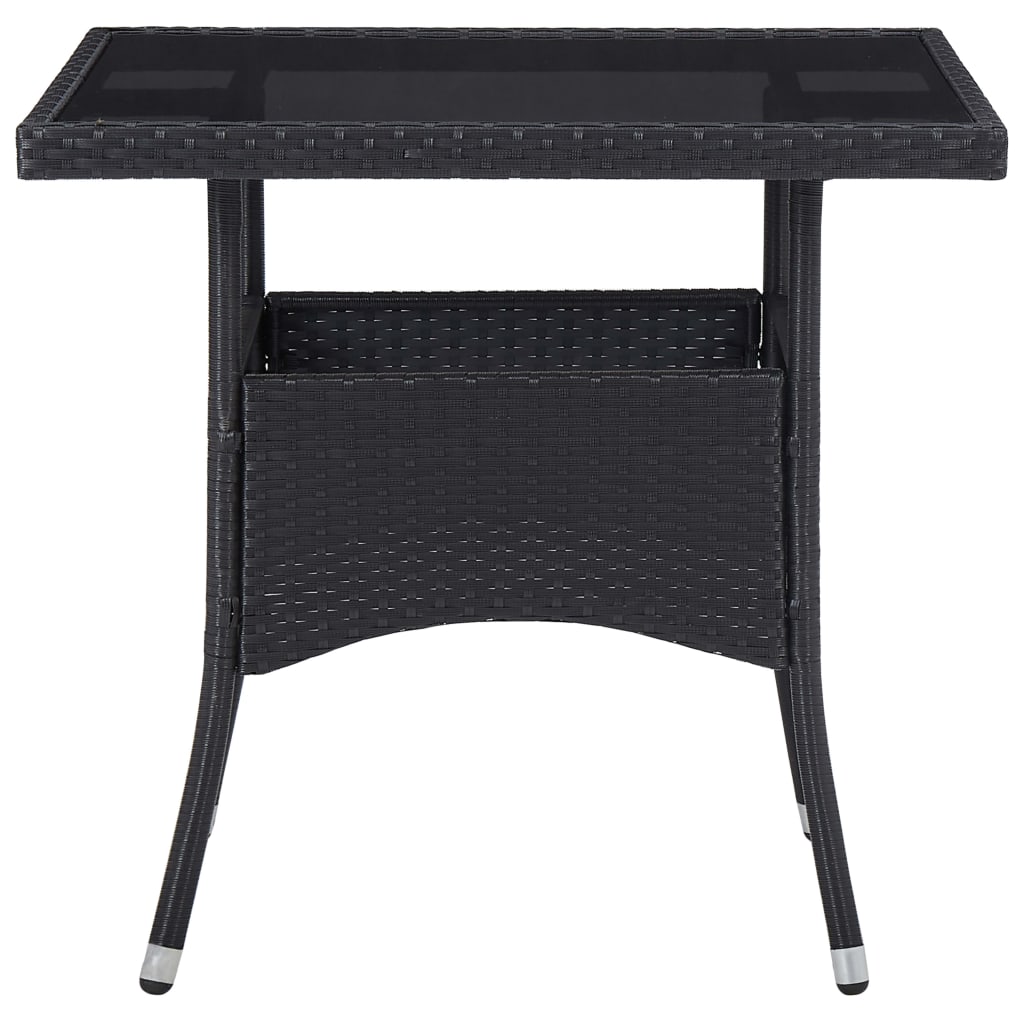 vidaXL Set mobilier de grădină, 5 piese, negru, poliratan vidaXL Set mobilier de grădină, 5 piese, negru, poliratan