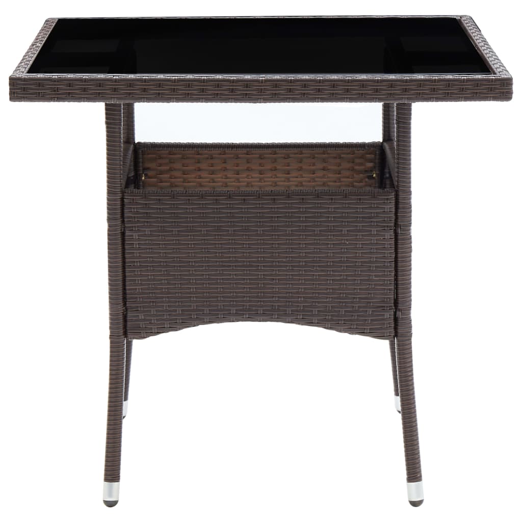 vidaXL Set mobilier de grădină, 5 piese, poliratan și sticlă vidaXL Set mobilier de grădină, 5 piese, poliratan și sticlă