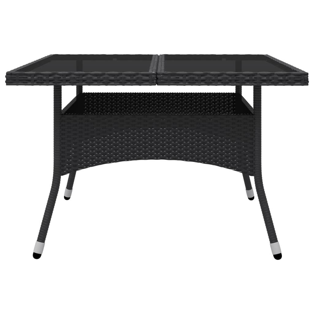 vidaXL Set mobilier grădină, 9 piese, negru, poliratan, lemn acacia vidaXL Set mobilier grădină, 9 piese, negru, poliratan, lemn acacia