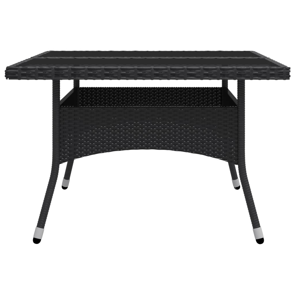 vidaXL Set mobilier grădină, 9 piese, negru, poliratan, lemn acacia vidaXL Set mobilier grădină, 9 piese, negru, poliratan, lemn acacia