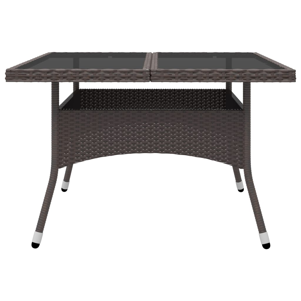 vidaXL Set mobilier grădină, 9 piese, maro, poliratan și sticlă vidaXL Set mobilier grădină, 9 piese, maro, poliratan și sticlă