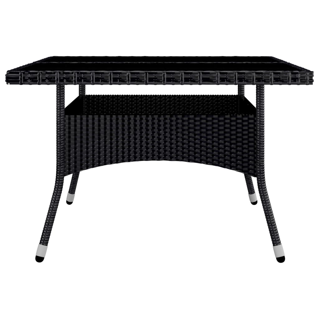vidaXL Set mobilier grădină, 9 piese, negru, poliratan și lemn acacia vidaXL Set mobilier grădină, 9 piese, negru, poliratan și lemn acacia