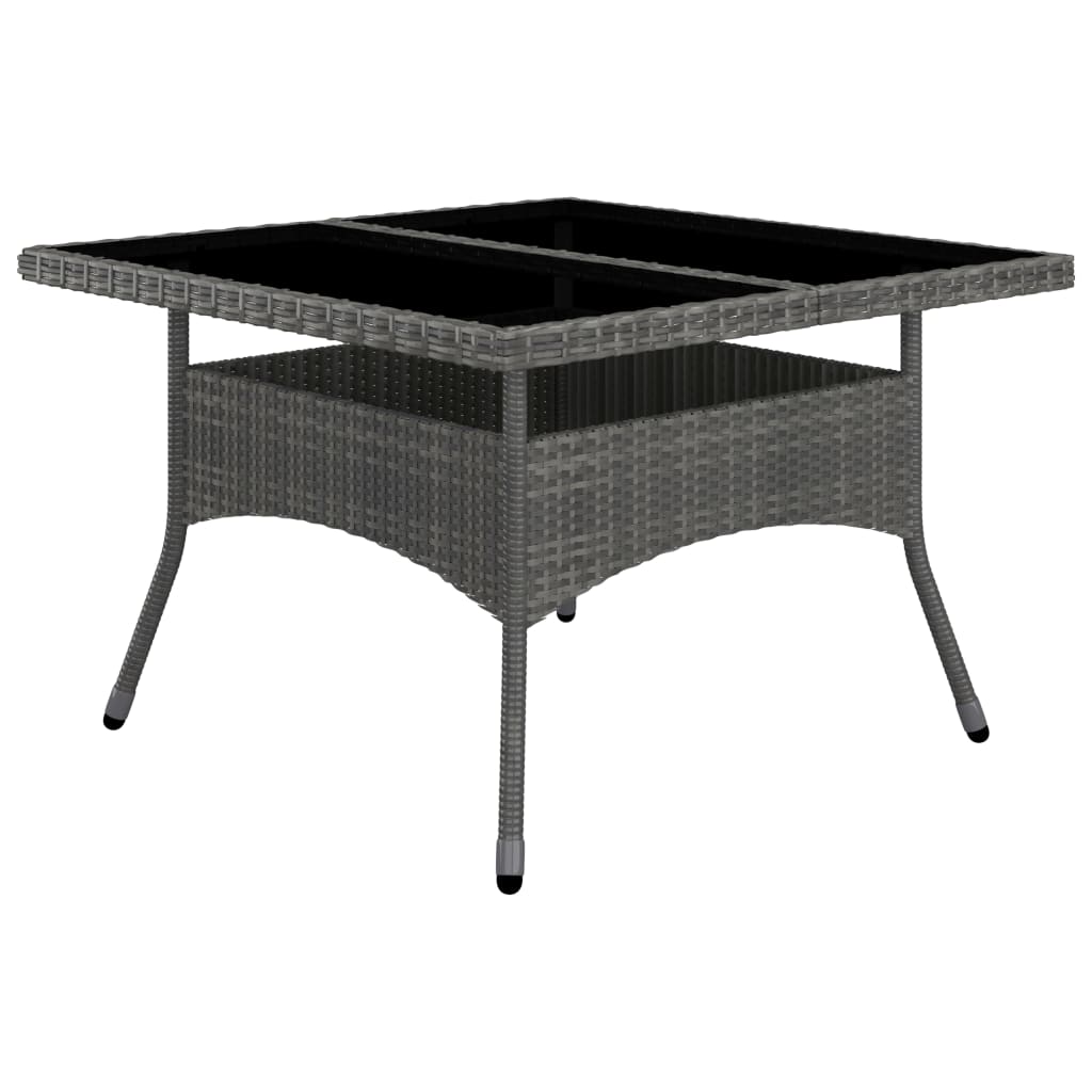 vidaXL Set mobilier grădină, 9 piese, gri, poliratan, lemn acacia vidaXL Set mobilier grădină, 9 piese, gri, poliratan, lemn acacia
