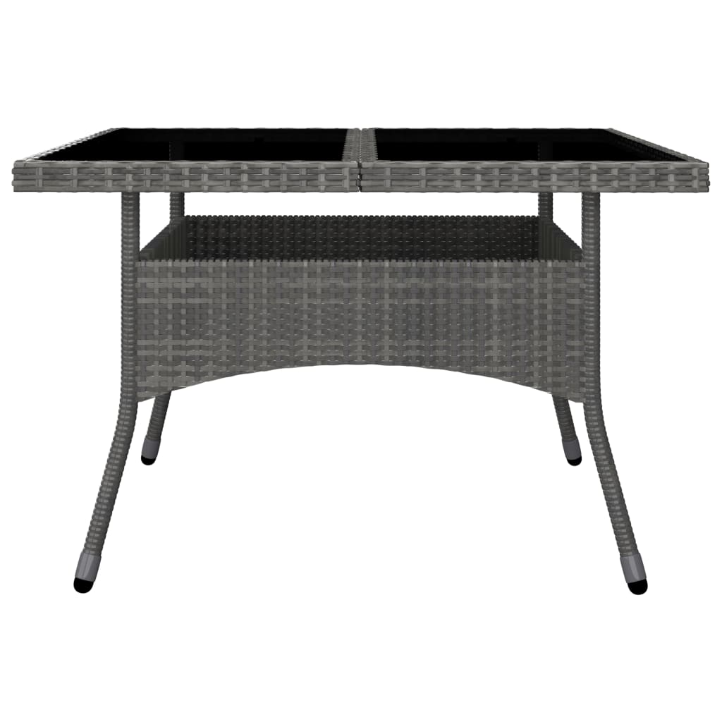 vidaXL Set mobilier grădină, 9 piese, gri, poliratan, lemn acacia vidaXL Set mobilier grădină, 9 piese, gri, poliratan, lemn acacia
