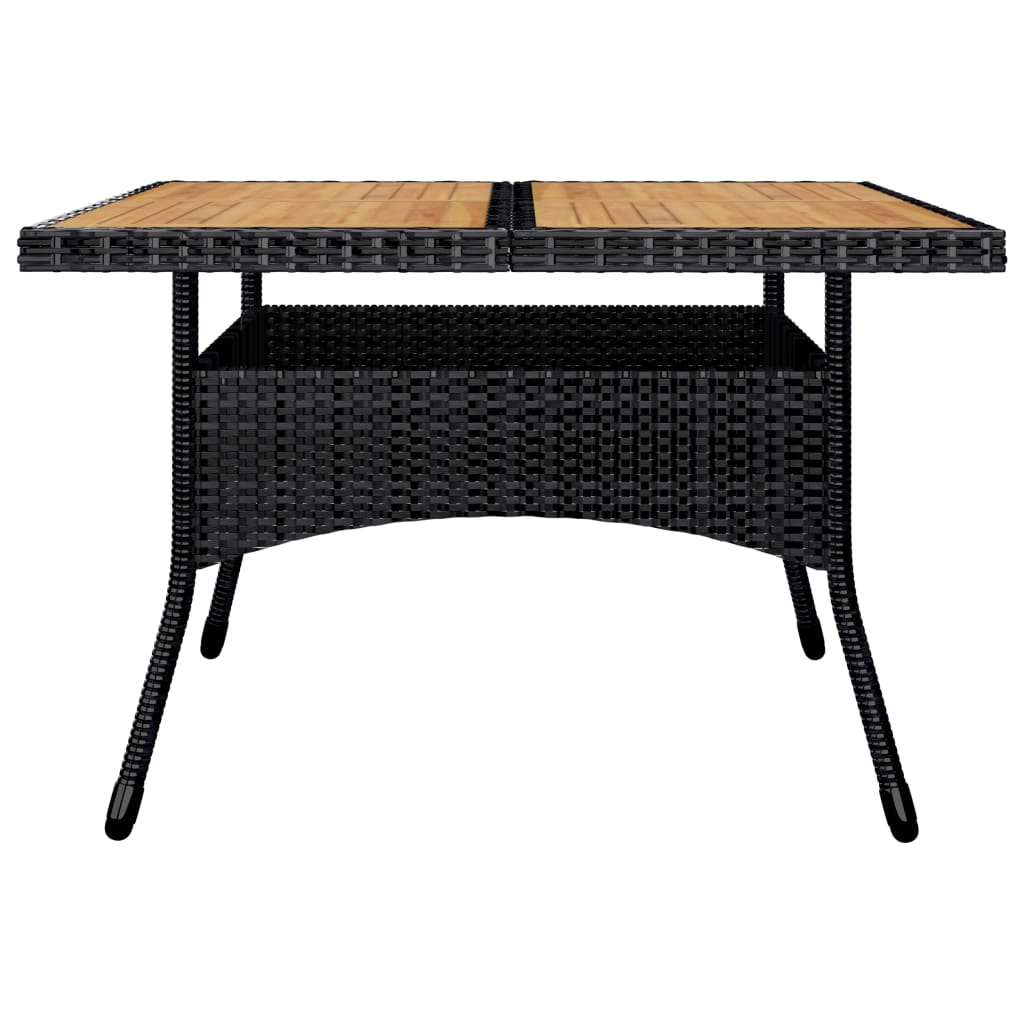vidaXL Set mobilier grădină, 9 piese, negru, poliratan și lemn acacia vidaXL Set mobilier grădină, 9 piese, negru, poliratan și lemn acacia