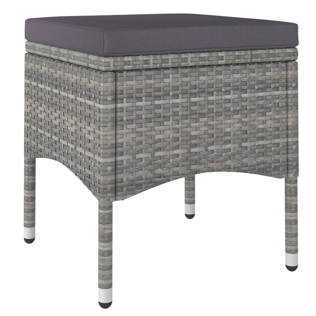 vidaXL Set mobilier grădină, 5 piese, gri, poliratan/sticlă tratată vidaXL Set mobilier grădină, 5 piese, gri, poliratan/sticlă tratată