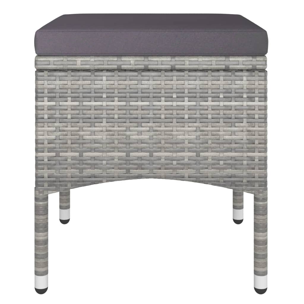 vidaXL Set mobilier grădină, 5 piese, gri, poliratan/sticlă tratată vidaXL Set mobilier grădină, 5 piese, gri, poliratan/sticlă tratată