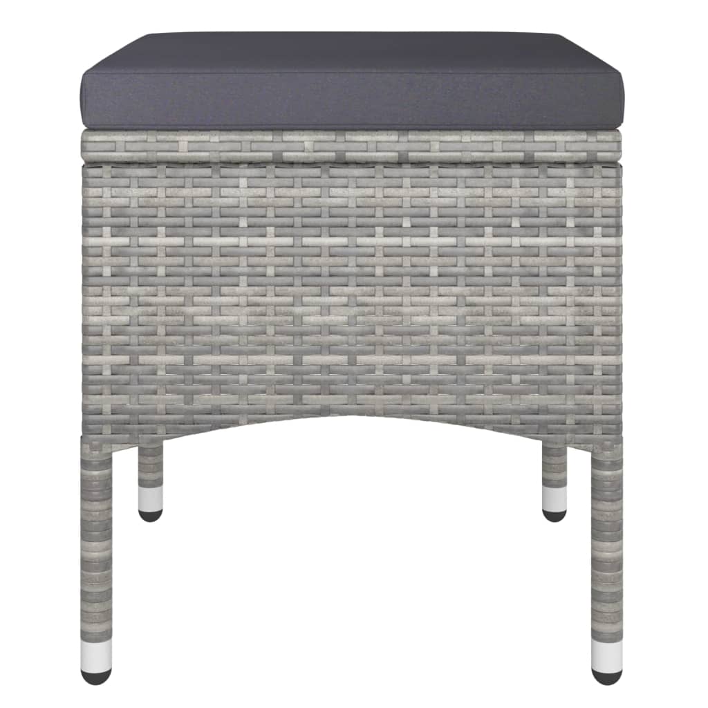 vidaXL Set mobilier grădină, 5 piese, gri, poliratan/sticlă tratată vidaXL Set mobilier grădină, 5 piese, gri, poliratan/sticlă tratată