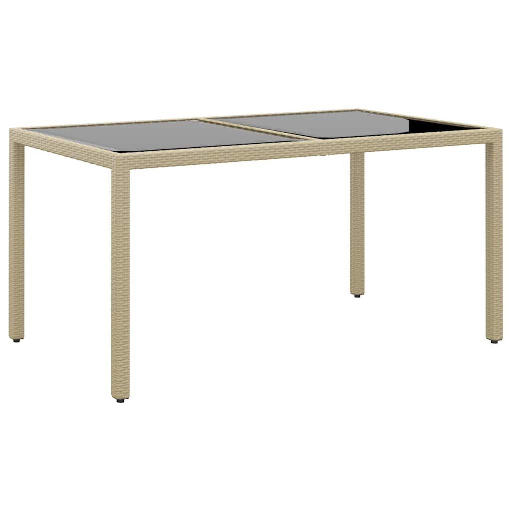 vidaXL Set mobilier grădină, 7 piese, bej, poliratan/sticlă securizată vidaXL Set mobilier grădină, 7 piese, bej, poliratan/sticlă securizată