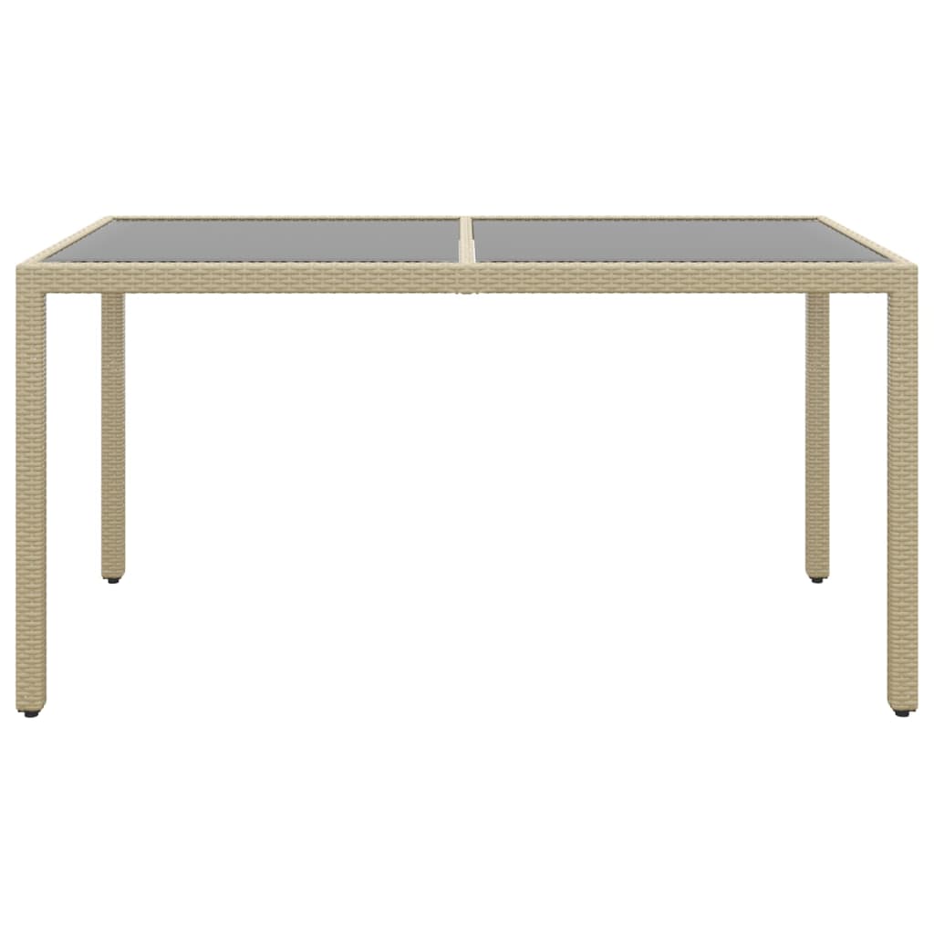 vidaXL Set mobilier grădină, 7 piese, bej, poliratan/sticlă securizată vidaXL Set mobilier grădină, 7 piese, bej, poliratan/sticlă securizată