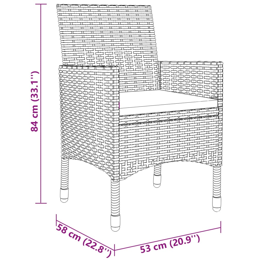 vidaXL Set mobilier grădină, 7 piese, bej, poliratan/sticlă securizată vidaXL Set mobilier grădină, 7 piese, bej, poliratan/sticlă securizată