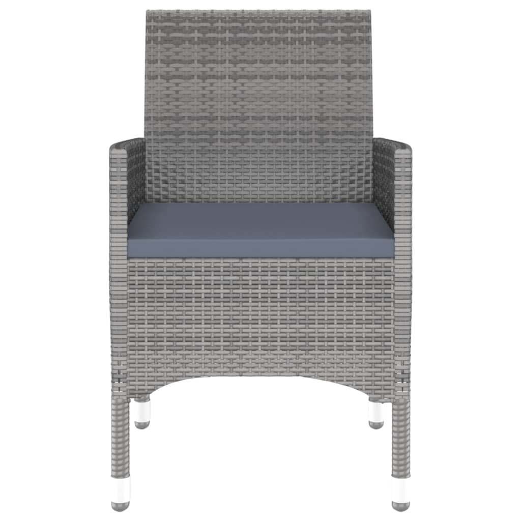 vidaXL Set mobilier de grădină, 3 piese, gri, poliratan vidaXL Set mobilier de grădină, 3 piese, gri, poliratan