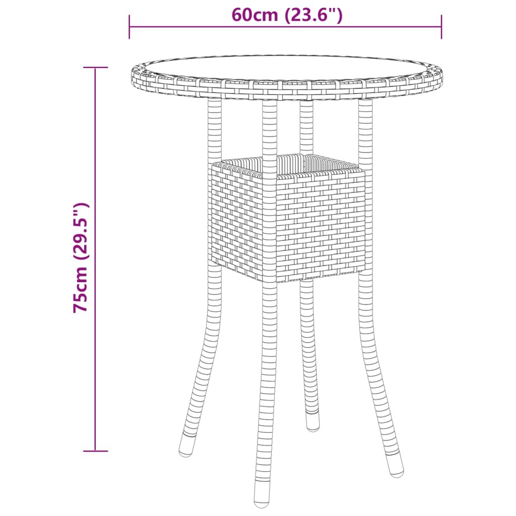 vidaXL Set mobilier de grădină, 3 piese, bej, poliratan vidaXL Set mobilier de grădină, 3 piese, bej, poliratan