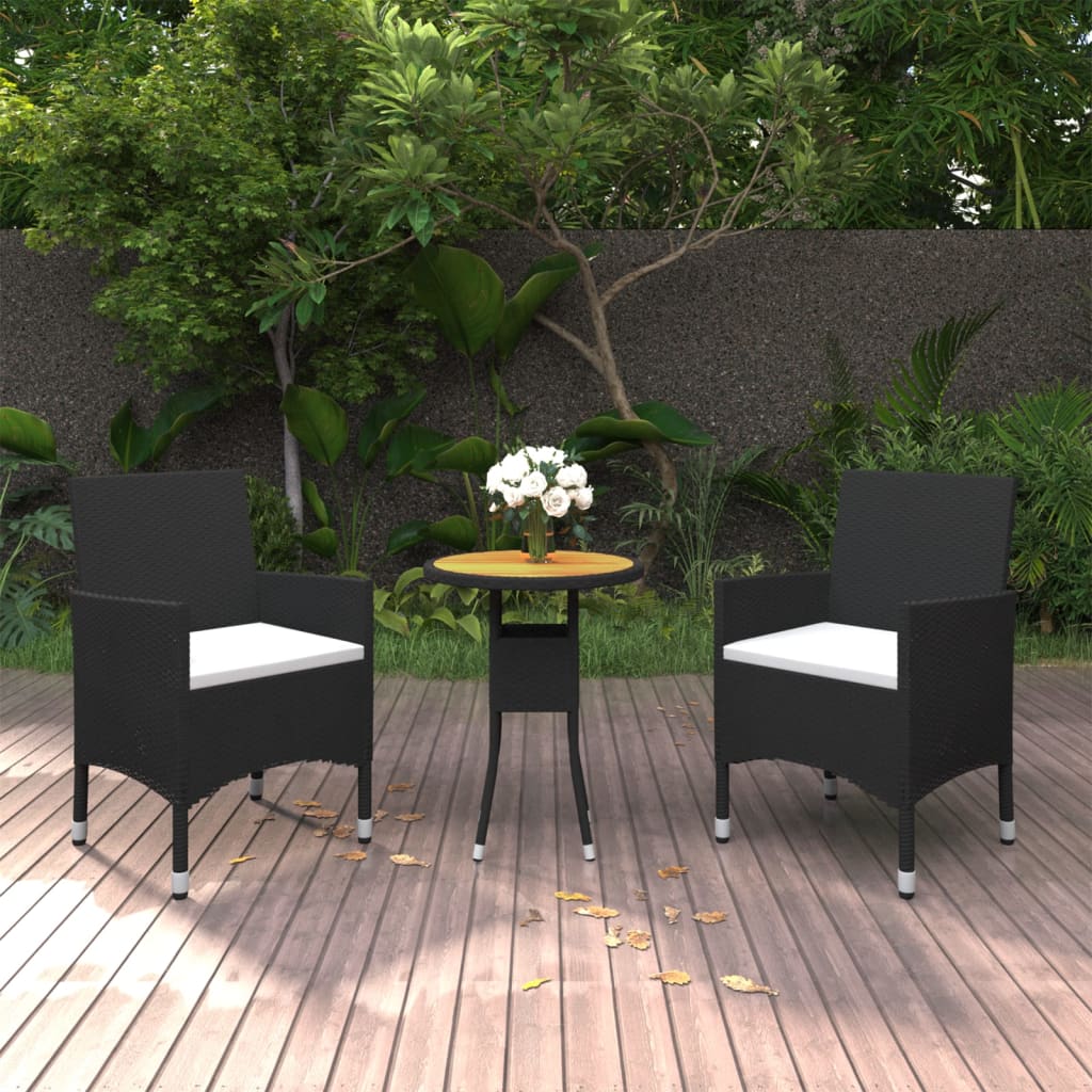 vidaXL Set mobilier de grădină, 3 piese, poliratan vidaXL Set mobilier de grădină, 3 piese, poliratan