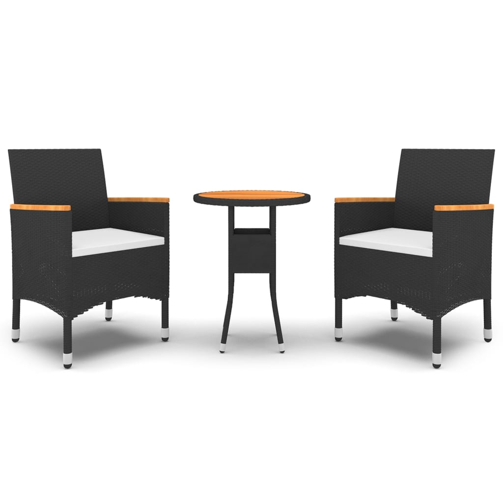 vidaXL Set mobilier de grădină, 3 piese, poliratan vidaXL Set mobilier de grădină, 3 piese, poliratan