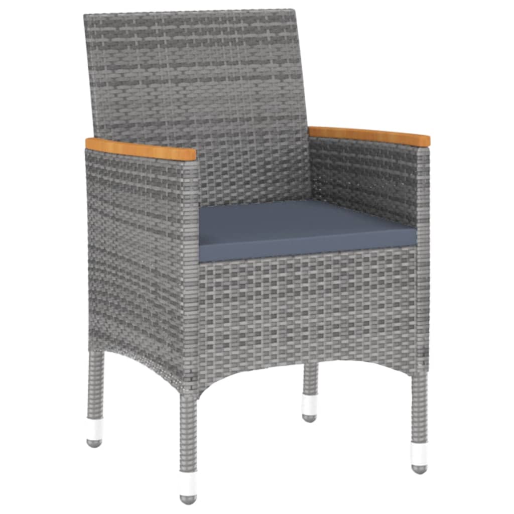 vidaXL Set mobilier de grădină, 3 piese, gri, poliratan vidaXL Set mobilier de grădină, 3 piese, gri, poliratan