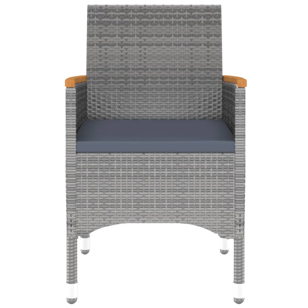vidaXL Set mobilier de grădină, 3 piese, gri, poliratan vidaXL Set mobilier de grădină, 3 piese, gri, poliratan