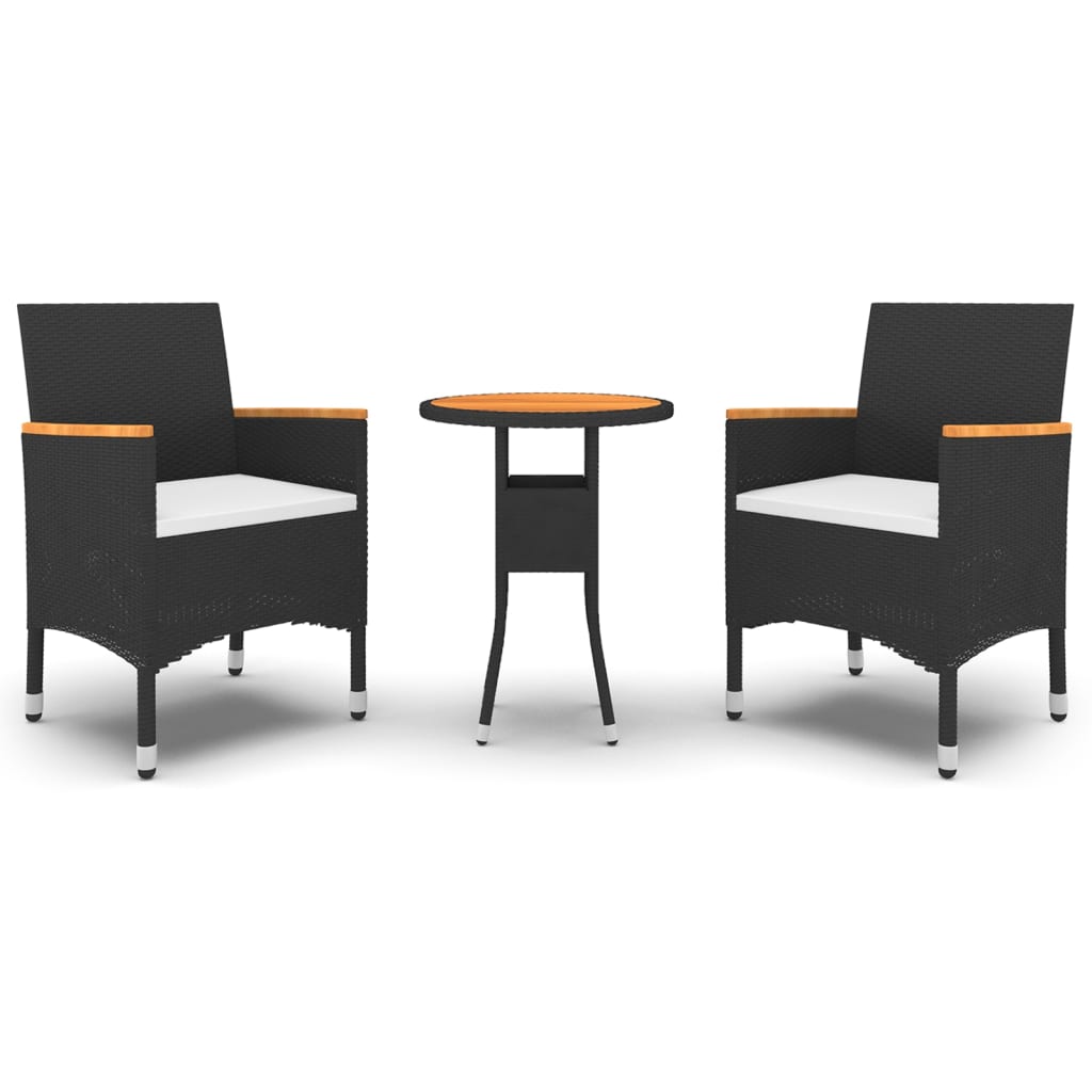 vidaXL Set mobilier de grădină, 3 piese, poliratan vidaXL Set mobilier de grădină, 3 piese, poliratan
