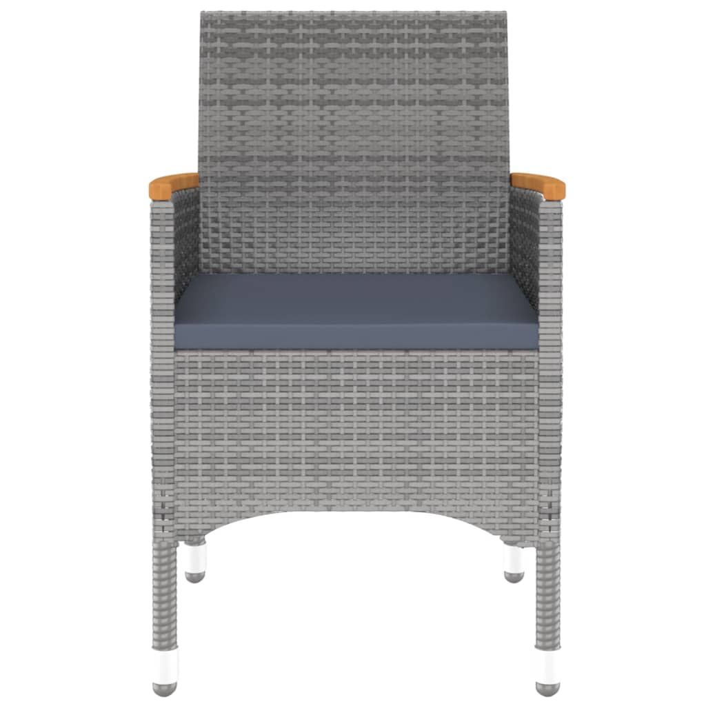 vidaXL Set mobilier de grădină, 3 piese, gri, poliratan vidaXL Set mobilier de grădină, 3 piese, gri, poliratan