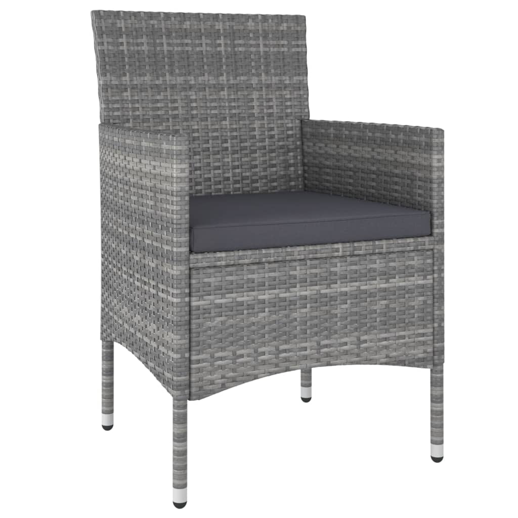 vidaXL Set mobilier de grădină, 5 piese, gri, poliratan vidaXL Set mobilier de grădină, 5 piese, gri, poliratan
