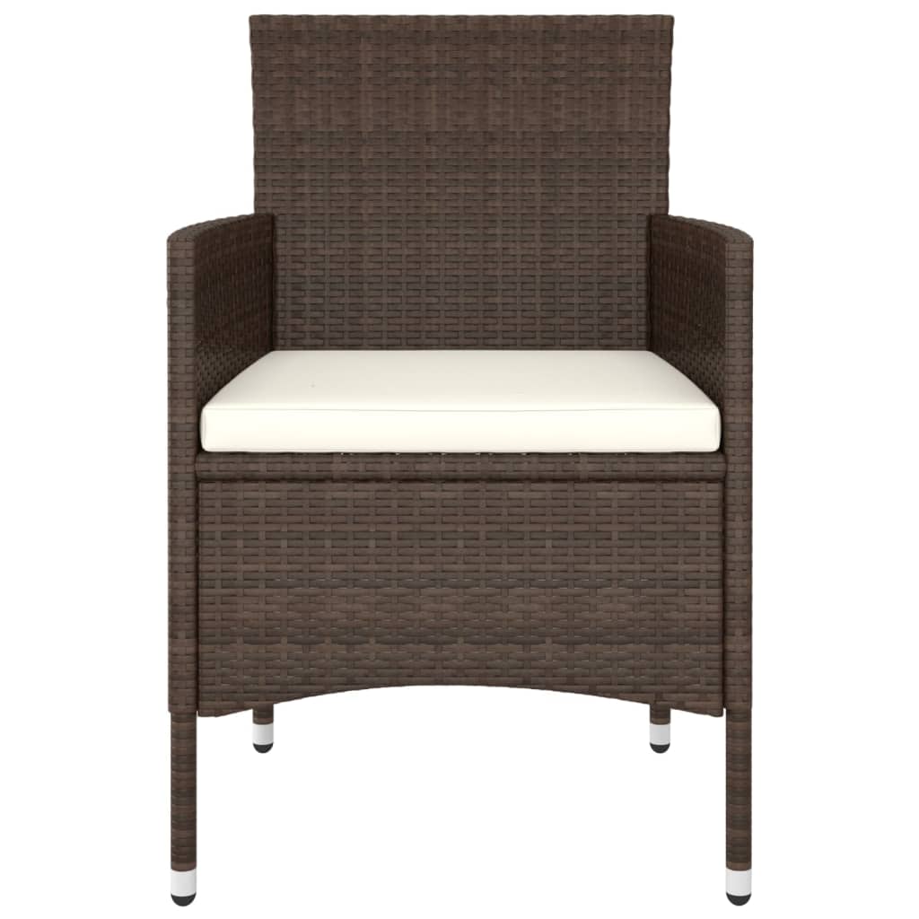 vidaXL Set mobilier de grădină, 5 piese, maro, poliratan vidaXL Set mobilier de grădină, 5 piese, maro, poliratan