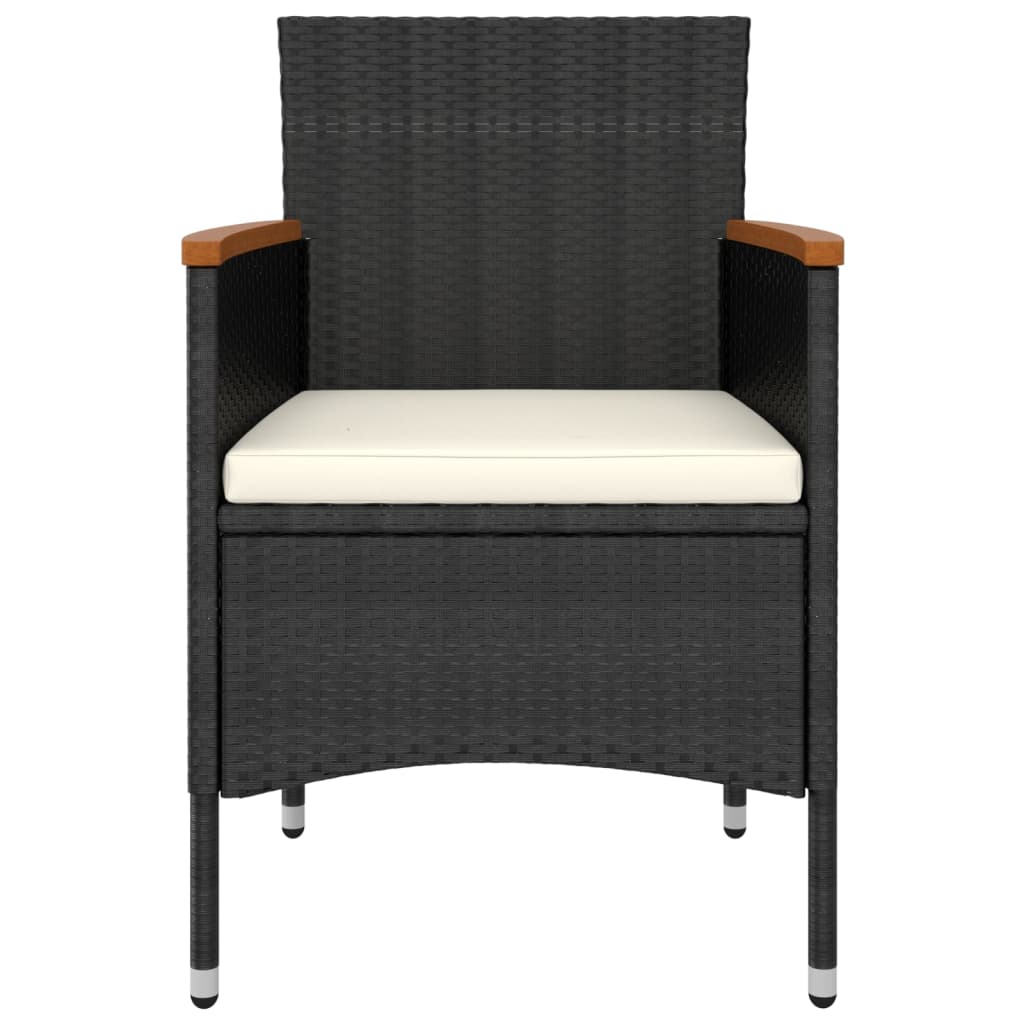 vidaXL Set mobilier de grădină, 5 piese, negru, poliratan vidaXL Set mobilier de grădină, 5 piese, negru, poliratan
