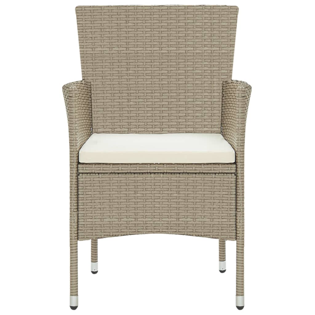 vidaXL Set mobilier de grădină, 3 piese, bej, poliratan vidaXL Set mobilier de grădină, 3 piese, bej, poliratan