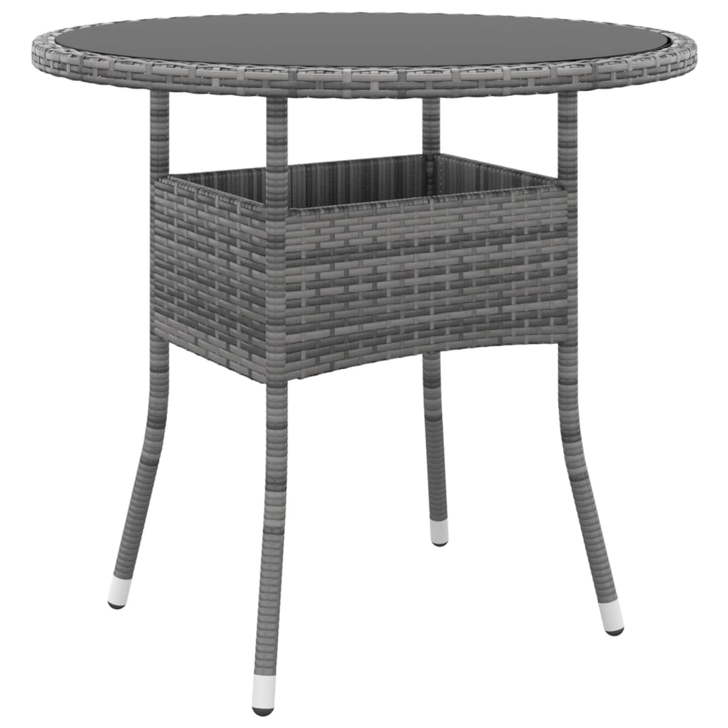 vidaXL Set mobilier de grădină, 3 piese, gri, poliratan vidaXL Set mobilier de grădină, 3 piese, gri, poliratan