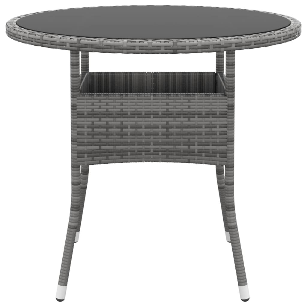 vidaXL Set mobilier de grădină, 3 piese, gri, poliratan vidaXL Set mobilier de grădină, 3 piese, gri, poliratan