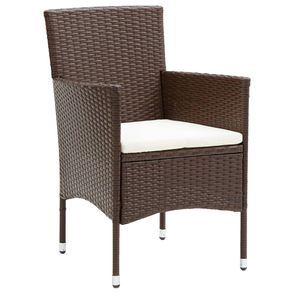 vidaXL Set mobilier de grădină, 5 piese, maro, poliratan vidaXL Set mobilier de grădină, 5 piese, maro, poliratan