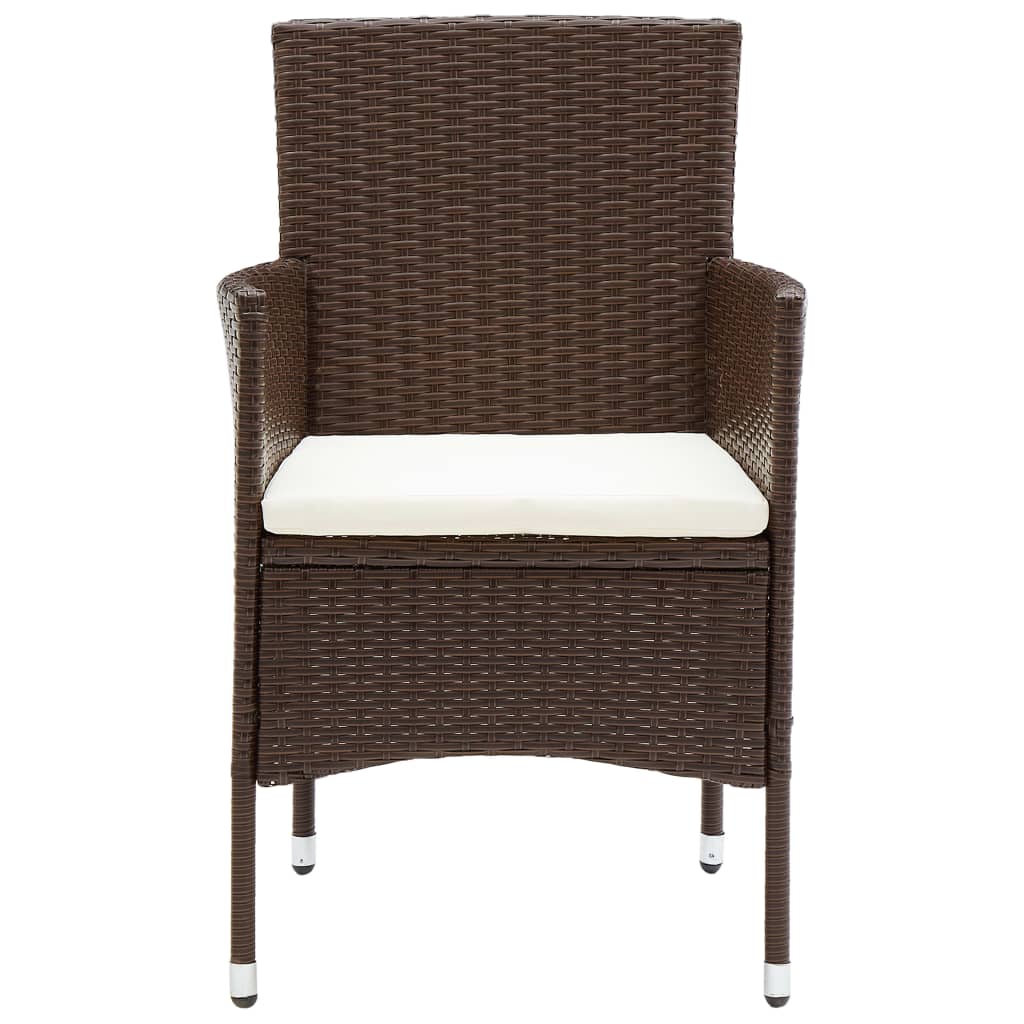 vidaXL Set mobilier de grădină, 5 piese, maro, poliratan vidaXL Set mobilier de grădină, 5 piese, maro, poliratan