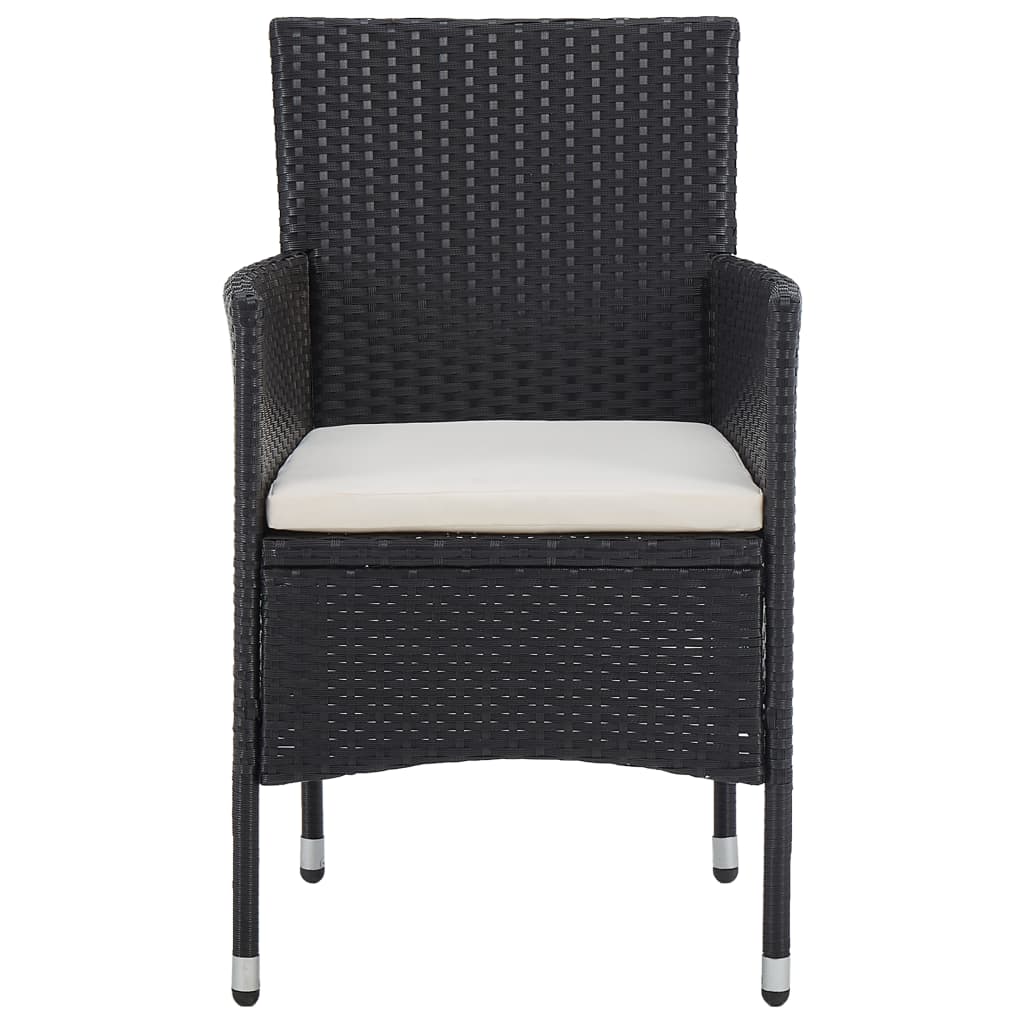 vidaXL Set mobilier de grădină, 5 piese, negru, poliratan vidaXL Set mobilier de grădină, 5 piese, negru, poliratan