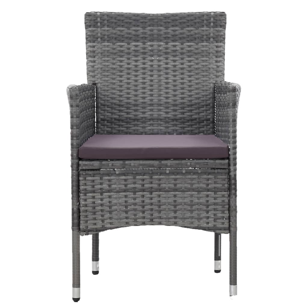 vidaXL Set mobilier de grădină, 5 piese, gri, poliratan vidaXL Set mobilier de grădină, 5 piese, gri, poliratan